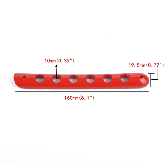 5 PCS Auto Handle Cover Door Aluminum Grab Handle Cover for Jeep Wrangler JK 4-Door 2007 -2017(Red)