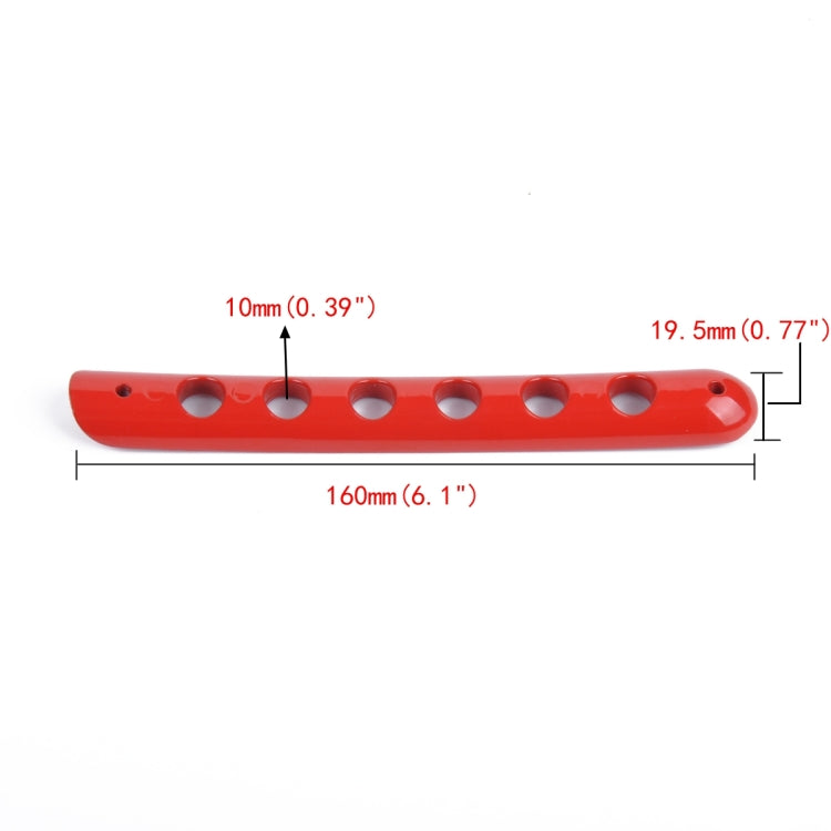 5 PCS Auto Handle Cover Door Aluminum Grab Handle Cover for Jeep Wrangler JK 4-Door 2007 -2017(Red)