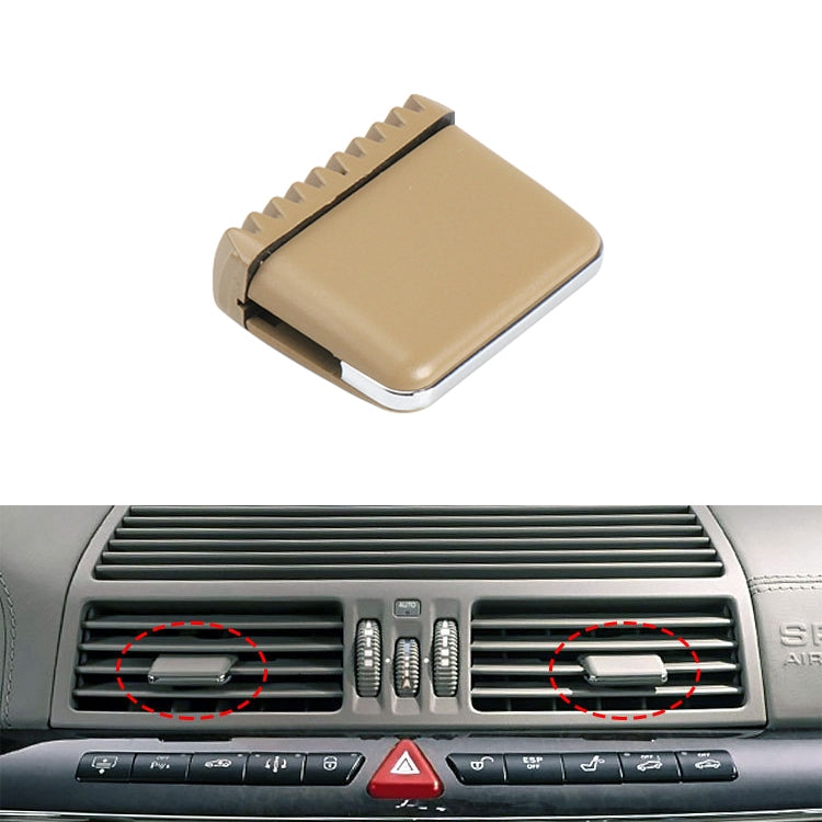 Car Left and Right Side Air Conditioning Exhaust Switch Paddle for Mercedes-Benz S Class W220 1998-2005, Left Driving (Khaki) - free shipping - PMC TechLife - Order now!