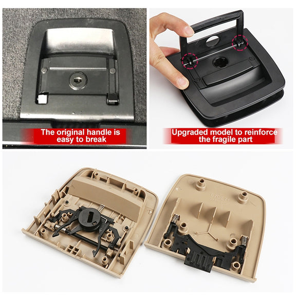 Car Rear Trunk Mat Carpet Handle with Hole 51479120283 for BMW X5 / X6 2006-2013, Left Driving (Black)