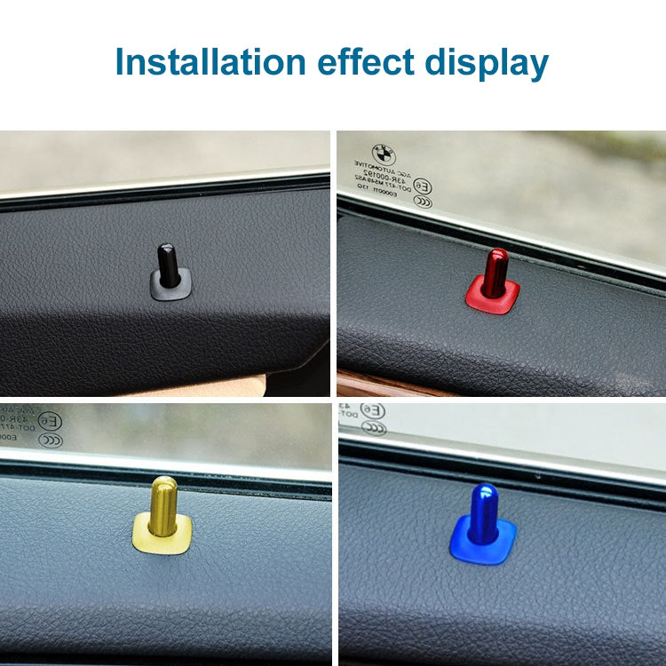 4 in 1 Car Door Latch Pin Door Screw Knob Cap Cover Trim for BMW F10, Left Driving (Silver)