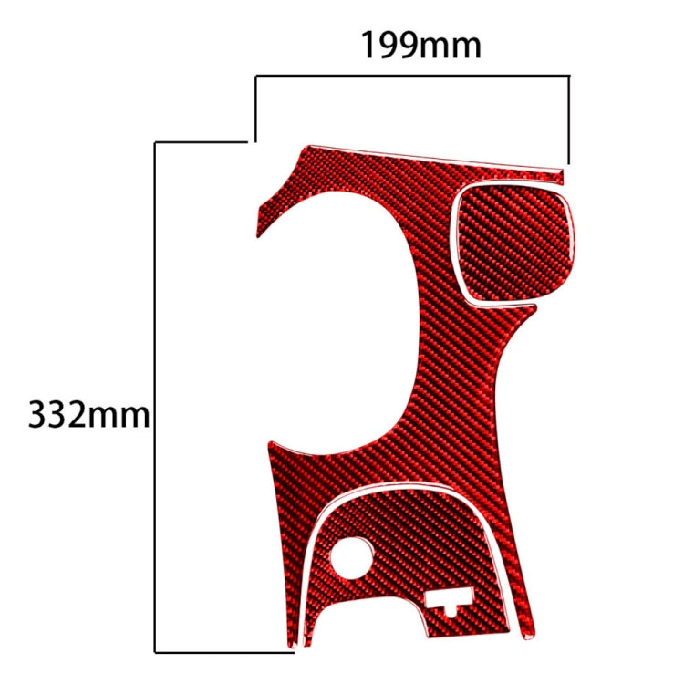3 in 1 Carbon Fiber Car Gear Panel Sticker Kits C for Chevrolet Corvette C5 1998-2004, Left Drive (Red) - Car Interior Mouldings by PMC TechLife | Online Shopping South Africa | PMC TechLife | Buy Now Pay Later Mobicred