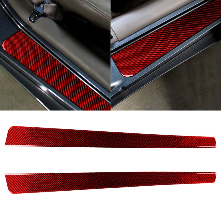 2 in 1 Car Carbon Fiber Threshold Sticker for Chevrolet Corvette C5 1998-2004, Left Drive(Red) - Car Interior Mouldings by PMC TechLife | Online Shopping South Africa | PMC TechLife | Buy Now Pay Later Mobicred