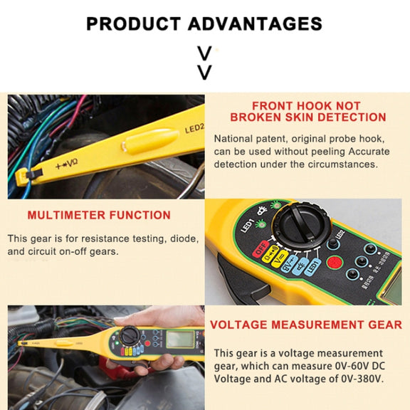 MS8211 Car Electric Circuit Tester (Yellow)