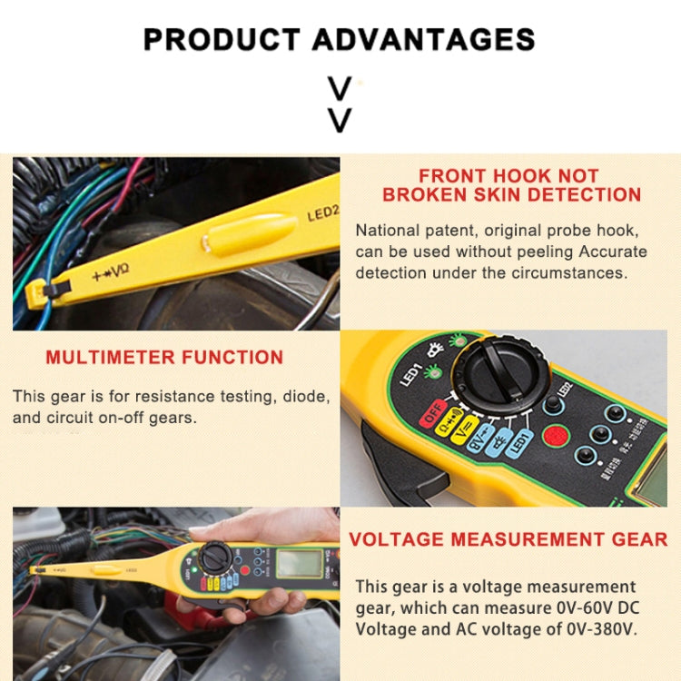 MS8211 Car Electric Circuit Tester (Yellow)