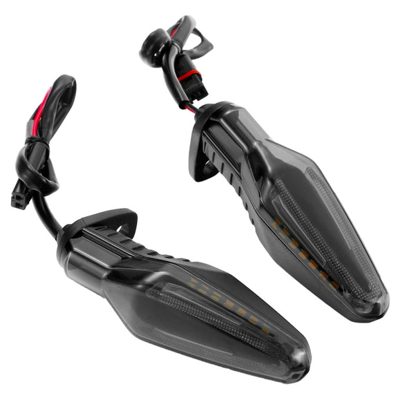 2pcs KC062 For BMW R1200 Motorcycle 18LEDs Turn Signal Light(Transparent Black)
