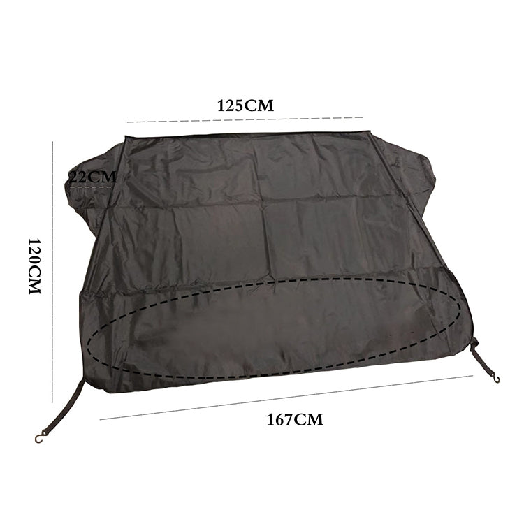 Car Folding Sunshade Front Gear Oxford Cloth Brace Snow Cover, Size: 167cm x 120cm - Window Foils & Solar Protection by PMC TechLife | Online Shopping South Africa | PMC TechLife | Buy Now Pay Later Mobicred