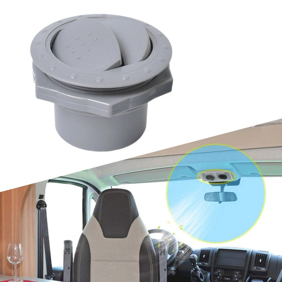 Universal 60mm Round AC Air Outlet Vent for RV Bus Boat Yacht Auto Air Conditioner Vent Replacement Parts Car Accessories(Grey)
