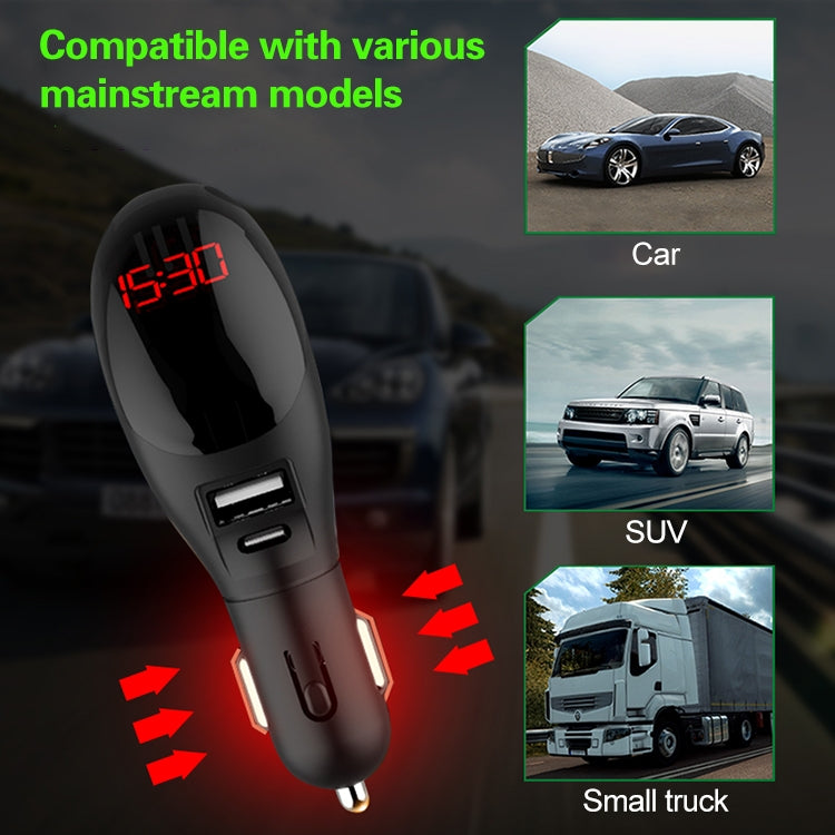 Multifunctional Formaldehyde Removal Air Purifier QC3.0 Car Phone Charger Display Screen (White) -  by PMC TechLife | Online Shopping South Africa | PMC TechLife | Buy Now Pay Later Mobicred