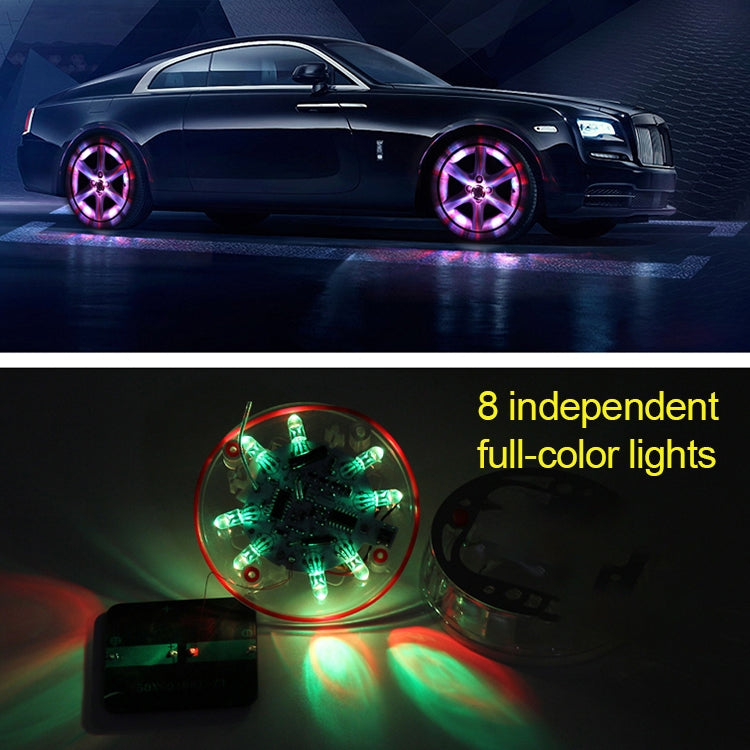 4 PCS Solar LED Car Tire Decoration Flashing Lights Colorful Wheels Hub Atmosphere Lights Infrared Remote Control - Decorative Lights by PMC TechLife | Online Shopping South Africa | PMC TechLife | Buy Now Pay Later Mobicred