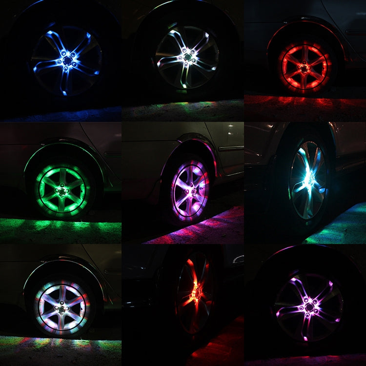 4 PCS Solar LED Car Tire Decoration Flashing Lights Colorful Wheels Hub Atmosphere Lights Infrared Remote Control - Decorative Lights by PMC TechLife | Online Shopping South Africa | PMC TechLife | Buy Now Pay Later Mobicred