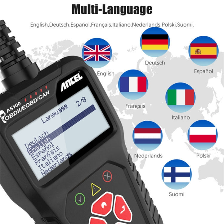 Ancel AS100 Car Fault Detector OBDII Engine Fault Light Clear - Electronic Test by PMC TechLife | Online Shopping South Africa | PMC TechLife | Buy Now Pay Later Mobicred