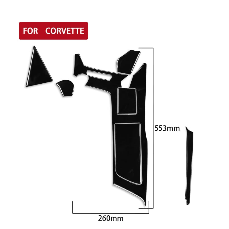 For Chevrolet Corvette C7 2014-2019 5 in 1 Car Water Cup Panel Decorative Sticker, Left Drive - Car Interior Mouldings by PMC TechLife | Online Shopping South Africa | PMC TechLife | Buy Now Pay Later Mobicred