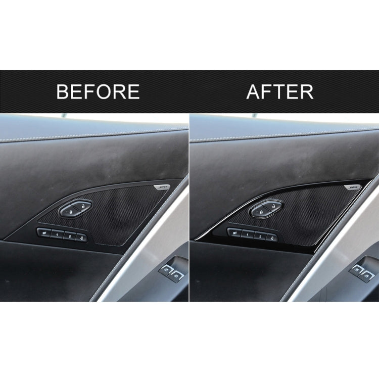 For Chevrolet Corvette C7 2014-2019 Car Door Speaker Decorative Sticker, Left Drive - Car Interior Mouldings by PMC TechLife | Online Shopping South Africa | PMC TechLife | Buy Now Pay Later Mobicred