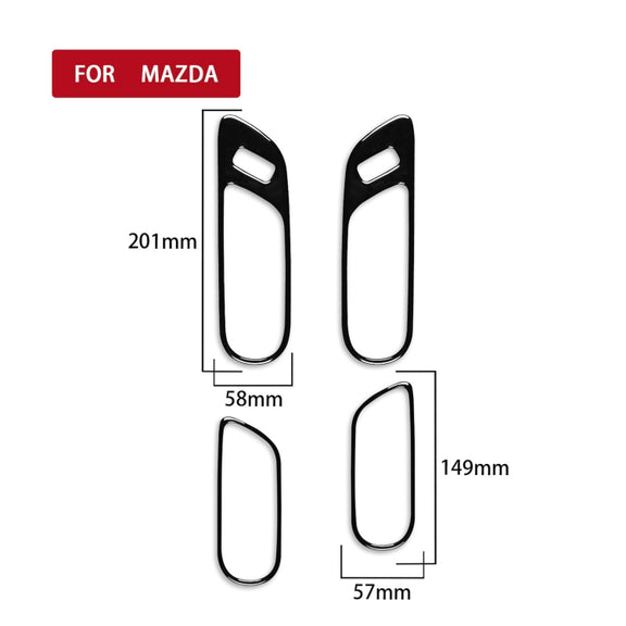 For Mazda 3 Axela 2010-2013 4 in 1 Car Door Handle Decorative Sticker, Left and Right Drive Universal