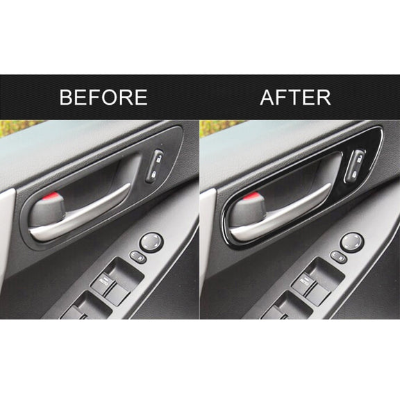 For Mazda 3 Axela 2010-2013 4 in 1 Car Door Handle Decorative Sticker, Left and Right Drive Universal