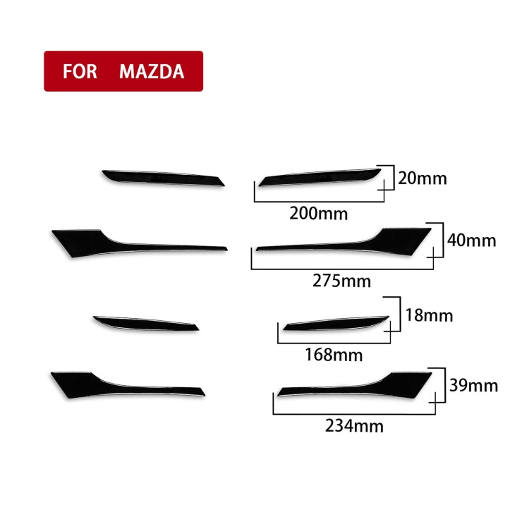 For Mazda 3 Axela 2010-2013 8 in 1 Car Door Push Handle Decorative Sticker, Left and Right Drive Universal - free shipping - PMC TechLife - Order now!