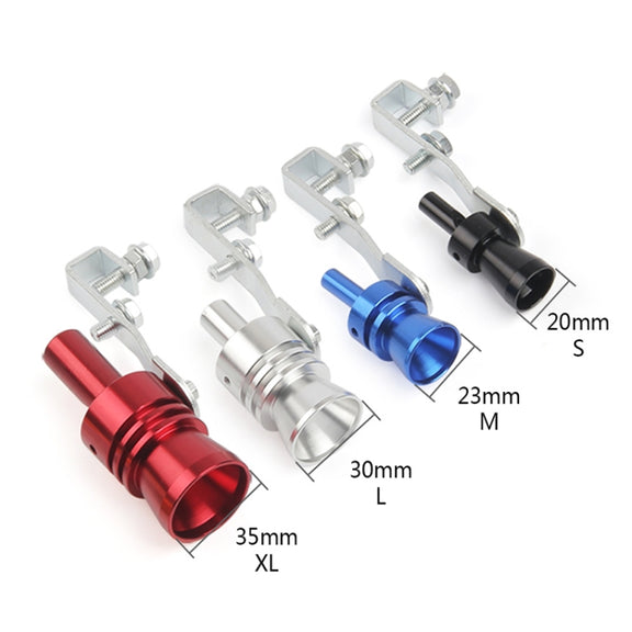 Universal Aluminum Turbo Sound Exhaust Muffler Pipe Whistle Car / Motorcycle Simulator Whistler, Size: L, Outside Diameter: 30mm(Silver)