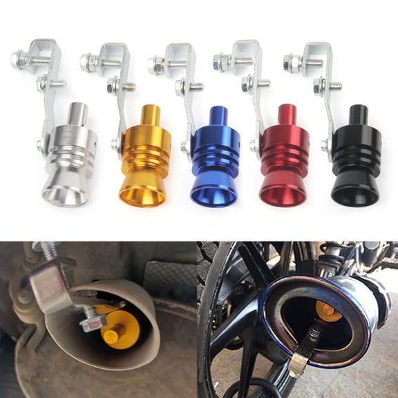 Universal Aluminum Turbo Sound Exhaust Muffler Pipe Whistle Car / Motorcycle Simulator Whistler, Size: L, Outside Diameter: 30mm(Silver)