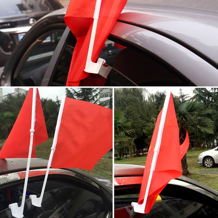 10 PCS 52cm Clip-type Car Window Plastic Flagpole, No Flag - Ornaments by PMC TechLife | Online Shopping South Africa | PMC TechLife