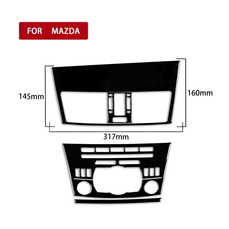 For Mazda 3 Axela 2010-2013 4 in 1 Car Central Control Radio Set A Decorative Sticker, Right Drive - Car Interior Mouldings by PMC TechLife | Online Shopping South Africa | PMC TechLife | Buy Now Pay Later Mobicred