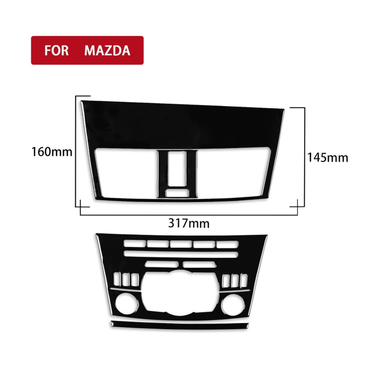 For Mazda 3 Axela 2010-2013 4 in 1 Car Central Control Radio Set B Decorative Sticker, Left Drive - Car Interior Mouldings by PMC TechLife | Online Shopping South Africa | PMC TechLife | Buy Now Pay Later Mobicred