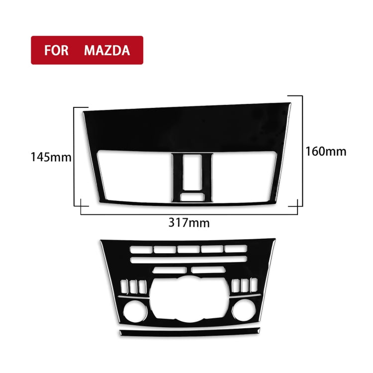 For Mazda 3 Axela 2010-2013 4 in 1 Car Central Control Radio Set B Decorative Sticker, Right Drive - Car Interior Mouldings by PMC TechLife | Online Shopping South Africa | PMC TechLife | Buy Now Pay Later Mobicred