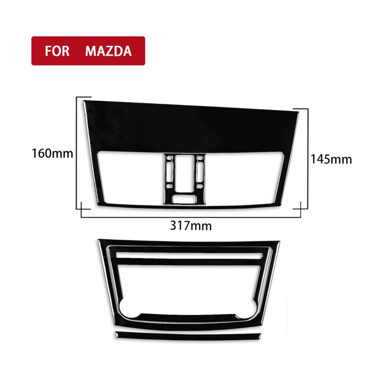 For Mazda 3 Axela 2010-2013 5 in 1 Car Central Control Navigation Set A Decorative Sticker, Left Drive - Car Interior Mouldings by PMC TechLife | Online Shopping South Africa | PMC TechLife | Buy Now Pay Later Mobicred