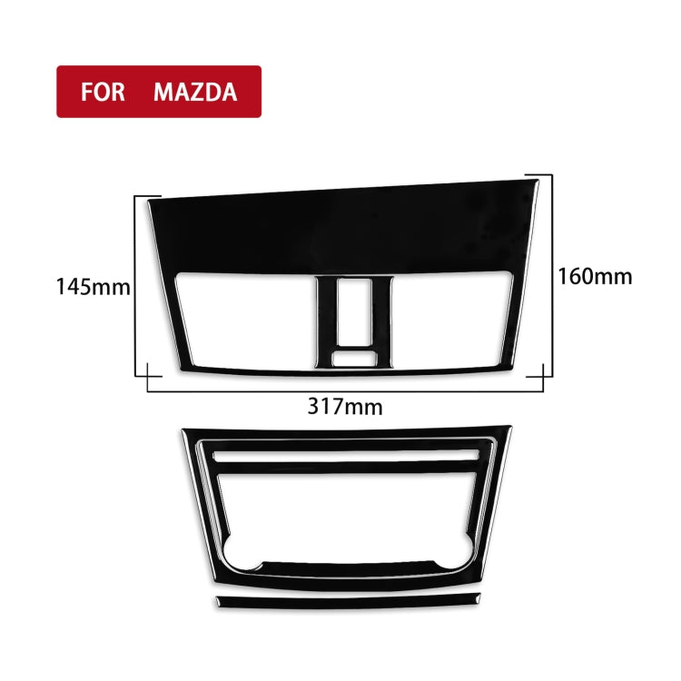 For Mazda 3 Axela 2010-2013 5 in 1 Car Central Control Navigation Set B Decorative Sticker, Right Drive - Car Interior Mouldings by PMC TechLife | Online Shopping South Africa | PMC TechLife | Buy Now Pay Later Mobicred