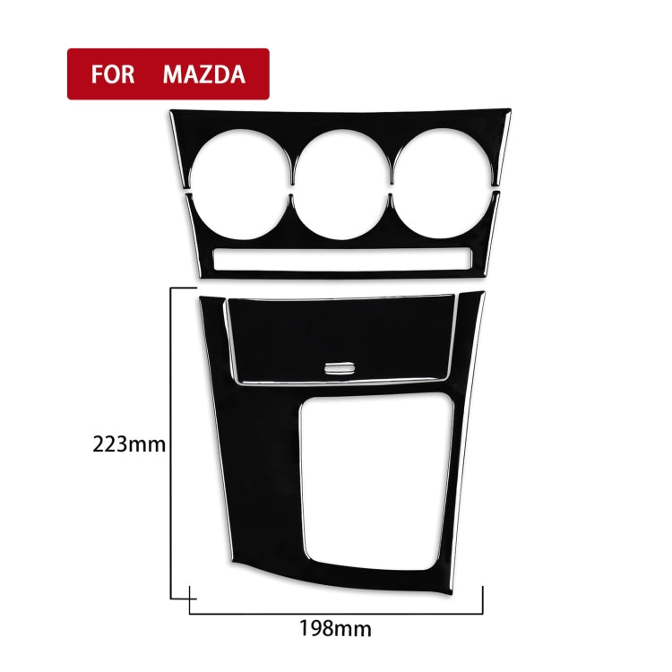For Mazda 3 Axela 2010-2013 4 in 1 Car AC Gear Frame Set A Decorative Sticker, Right Drive