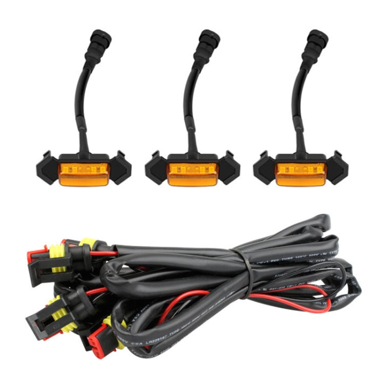 For Toyota Tacoma TRD 2016-2019 3 in 1 Car LED Front Grille Warning Lights, Daytime Running Lights & Wide Lights (Yellow Light) - Clearance Lights by PMC TechLife | Online Shopping South Africa | PMC TechLife | Buy Now Pay Later Mobicred