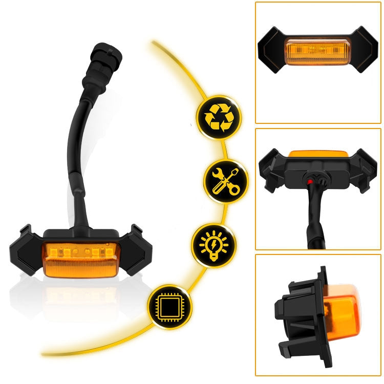 For Toyota Tacoma TRD 2016-2019 3 in 1 Car LED Front Grille Warning Lights, Daytime Running Lights & Wide Lights (Yellow Light) - Clearance Lights by PMC TechLife | Online Shopping South Africa | PMC TechLife | Buy Now Pay Later Mobicred