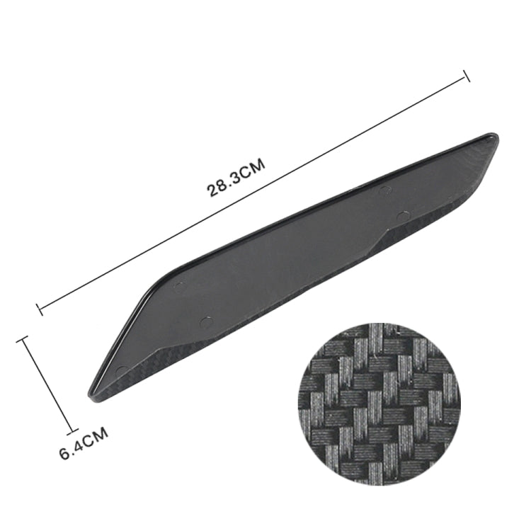 Car ABS Fender Decorative Sticker for BMW 5 Series 525Li 530Li, Carbon Fiber Texture
