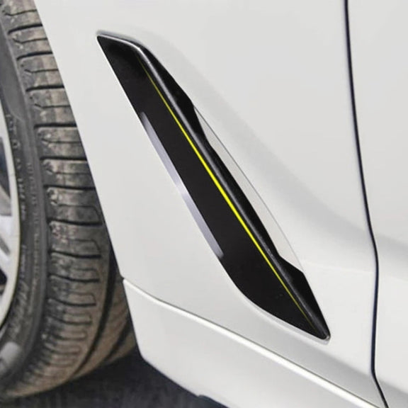 Car ABS Fender Decorative Sticker for BMW 5 Series 525Li 530Li, Carbon Fiber Texture