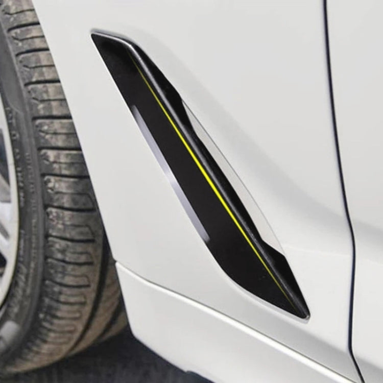 Car ABS Fender Decorative Sticker for BMW 5 Series 525Li 530Li, Carbon Fiber Texture