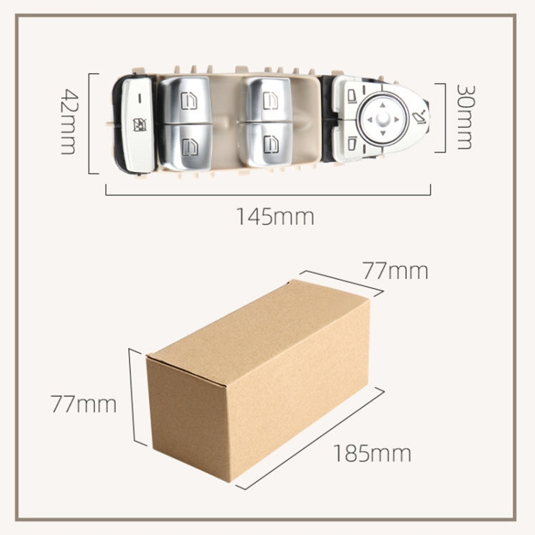 Car Auto Electronic Window Master Control Switch Button for Mercedes-Benz C Class W205 2015-2021 (Brown) - Car Switches by PMC TechLife | Online Shopping South Africa | PMC TechLife | Buy Now Pay Later Mobicred