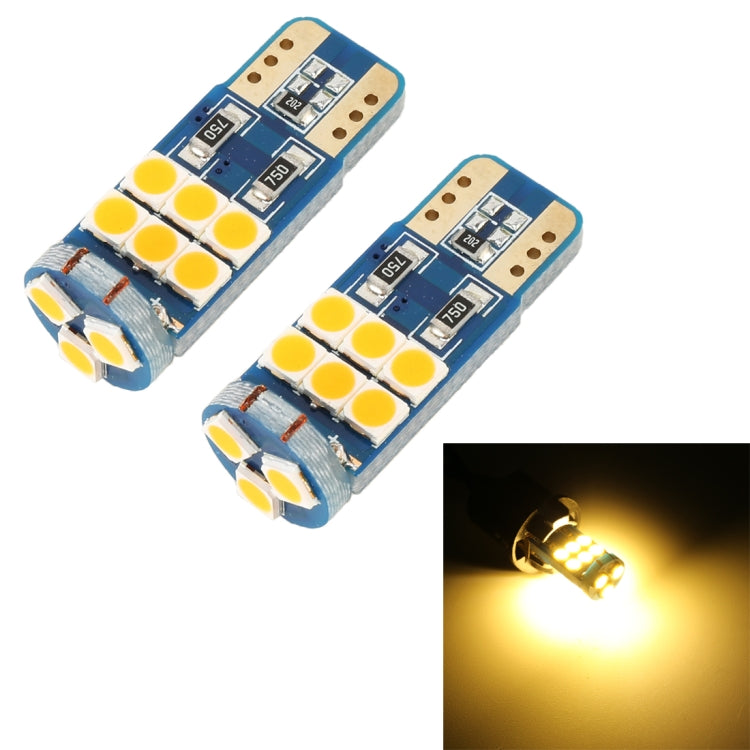 2 PCS T10 DC12 / 1W 9LEDs SMD-3030 Car Clearance Light(Yellow Light) - Clearance Lights by PMC TechLife | Online Shopping South Africa | PMC TechLife | Buy Now Pay Later Mobicred