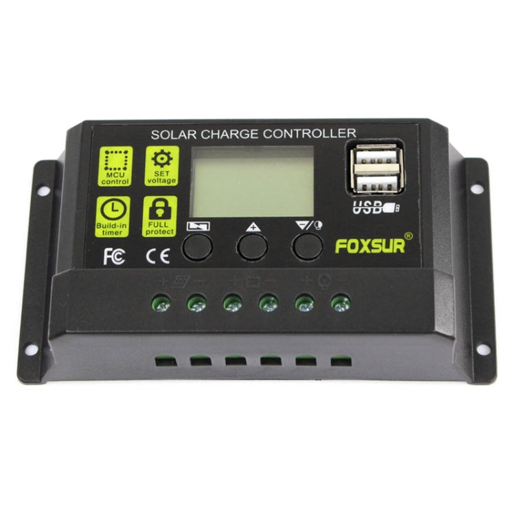 FOXSUR 20A Solar Charge Controller 12V / 24V Automatic Identification Controller - Others by PMC Jewellery | Online Shopping South Africa | PMC Jewellery | Buy Now Pay Later Mobicred