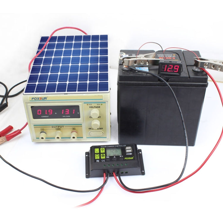 FOXSUR 20A Solar Charge Controller 12V / 24V Automatic Identification Controller - Others by PMC Jewellery | Online Shopping South Africa | PMC Jewellery | Buy Now Pay Later Mobicred