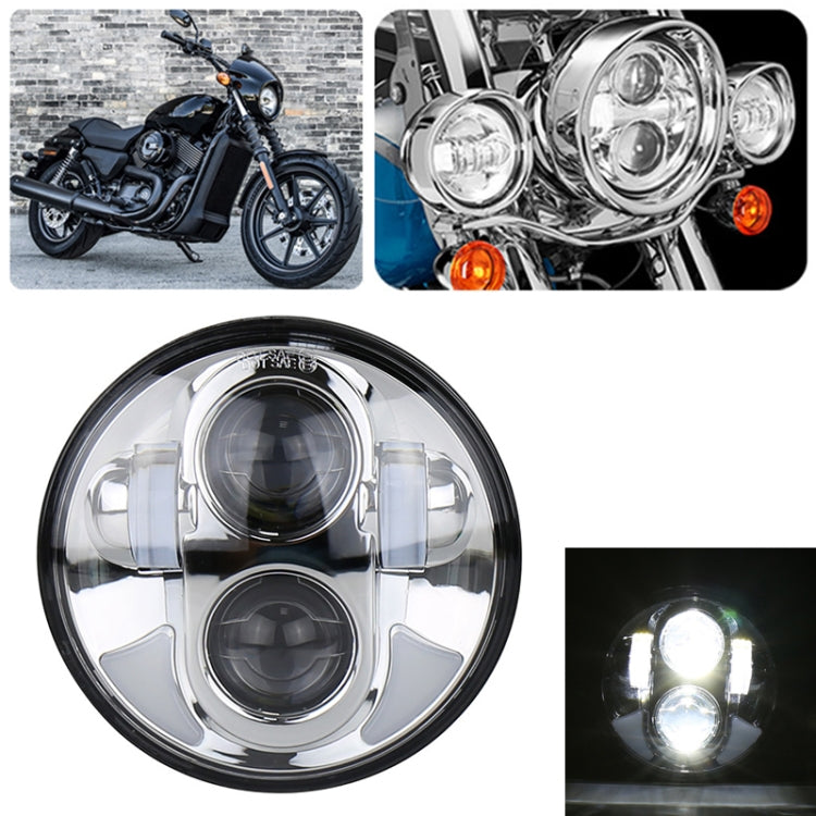 5.75 inch DC12V 6000K-6500K 40W Car LED Headlight for Harley(Silver) - Work Lights by PMC TechLife | Online Shopping South Africa | PMC TechLife | Buy Now Pay Later Mobicred
