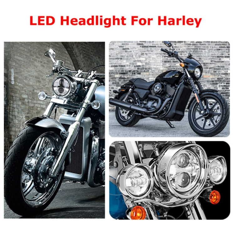 5.75 inch DC12V 6000K-6500K 40W Car LED Headlight for Harley(Silver) - Work Lights by PMC TechLife | Online Shopping South Africa | PMC TechLife | Buy Now Pay Later Mobicred