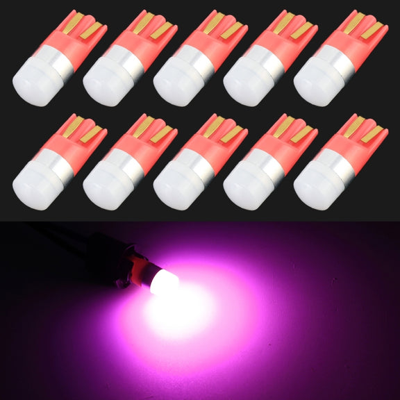 10 PCS T10 / W5W / 168 / 194 DC12V / 0.6W 1LEDs SMD-3030 Car Clearance Light (Pink Light)