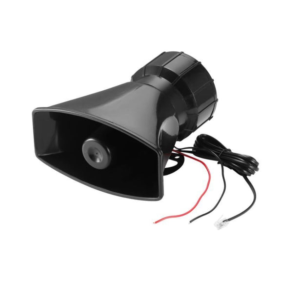 HW-1006B 12V 100W 125dB 5-tone Car Electric Alarm Air Horn Siren Speaker 5 Sound Tone Super Loud with Mic