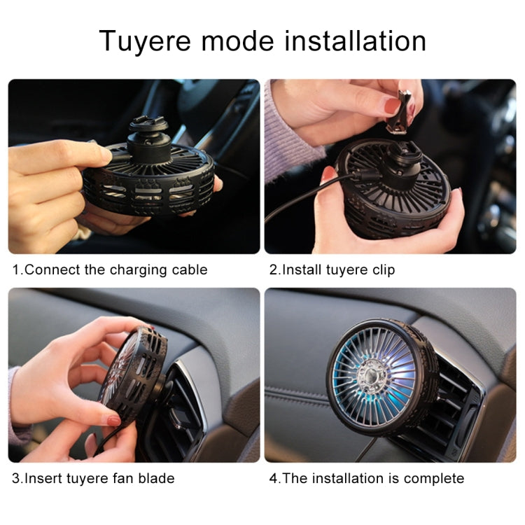 F203B Portable Car Air Outlet Sucker Electric Cooling Fan with Aromatherapy - Heating & Fans by PMC TechLife | Online Shopping South Africa | PMC TechLife | Buy Now Pay Later Mobicred