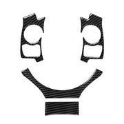 4 in 1 Car Carbon Fiber Steering Wheel Button Decorative Sticker for Lexus IS250 NX200 200t 300h, Left and Right Drive Universal