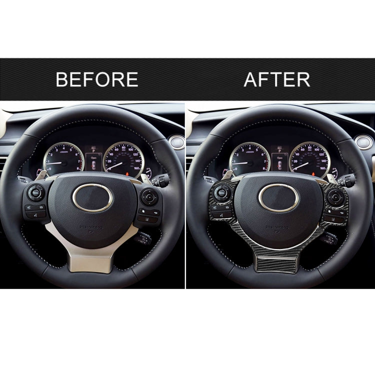 4 in 1 Car Carbon Fiber Steering Wheel Button Decorative Sticker for Lexus IS250 NX200 200t 300h, Left and Right Drive Universal - Car Interior Mouldings by PMC TechLife | Online Shopping South Africa | PMC TechLife | Buy Now Pay Later Mobicred