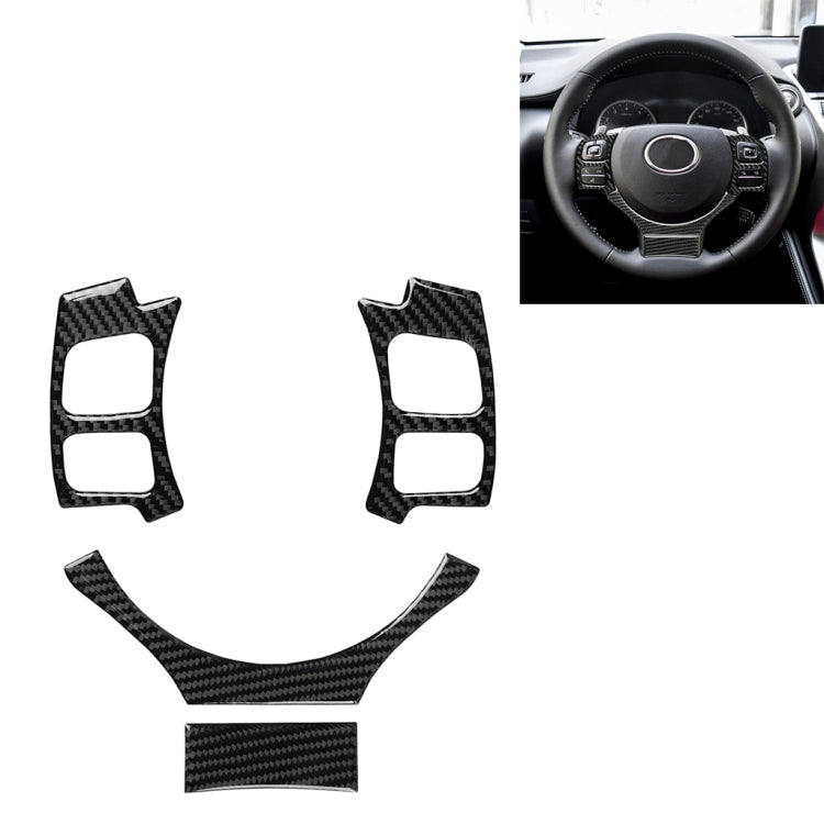 4 in 1 Car Carbon Fiber Steering Wheel Button Decorative Sticker for Lexus IS250 NX200 200t 300h, Left and Right Drive Universal - free shipping - PMC TechLife - Order now!
