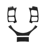 4 in 1 Car Carbon Fiber Steering Wheel Button Decorative Sticker for Lexus IS250 NX200 200t 300h, Left and Right Drive Universal