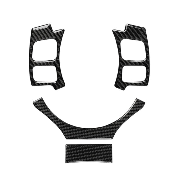 4 in 1 Car Carbon Fiber Steering Wheel Button Decorative Sticker for Lexus IS250 NX200 200t 300h, Left and Right Drive Universal