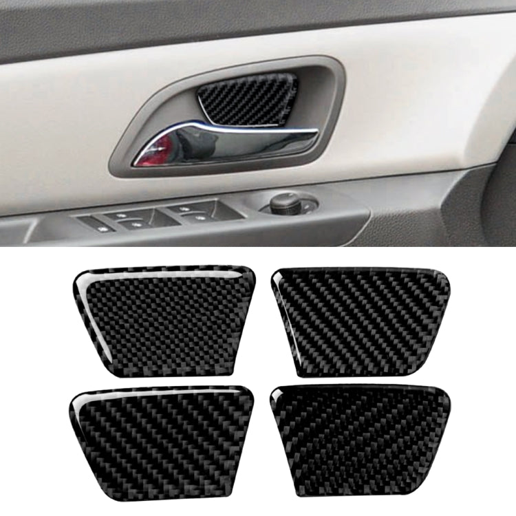 4 PCS Car Carbon Fiber Door Bowl Decorative Sticker for Chevrolet Cruze 2009-2015, Left and Right Drive Universal - Car Interior Mouldings by PMC TechLife | Online Shopping South Africa | PMC TechLife | Buy Now Pay Later Mobicred